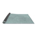 Thickness of Patterned Blue Novelty Rug, pat1517