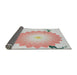 Thickness of Patterned Off White Beige Novelty Rug, pat1519