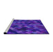 Serging Thickness of Machine Washable Transitional Purple Rug, wshpat1520