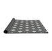 Thickness of Patterned Charcoal Black Novelty Rug, pat1525