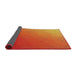 Thickness of Patterned Orange Novelty Rug, pat1528