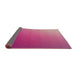 Thickness of Patterned Dark Hot Pink Novelty Rug, pat1530