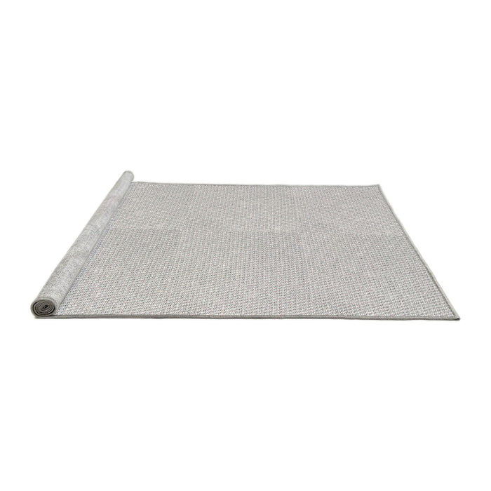 Serging Thickness of Machine Washable Transitional Dark Gray Rug, wshpat1542