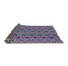 Thickness of Patterned Dark Purple Novelty Rug, pat1543