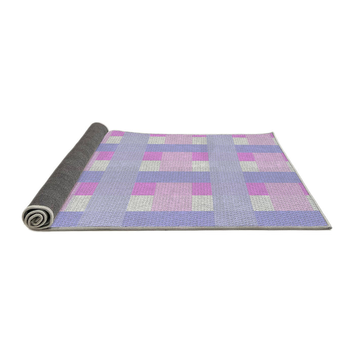 Thickness of Patterned Pale Lilac Purple Novelty Rug, pat1552
