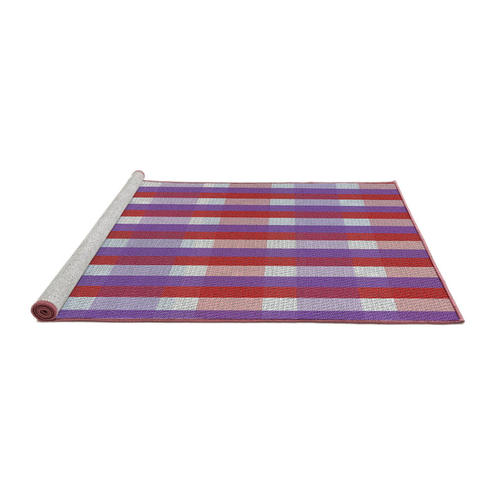Serging Thickness of Machine Washable Transitional Burnt Pink Rug, wshpat1554