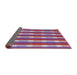 Thickness of Patterned Burnt Pink Novelty Rug, pat1554