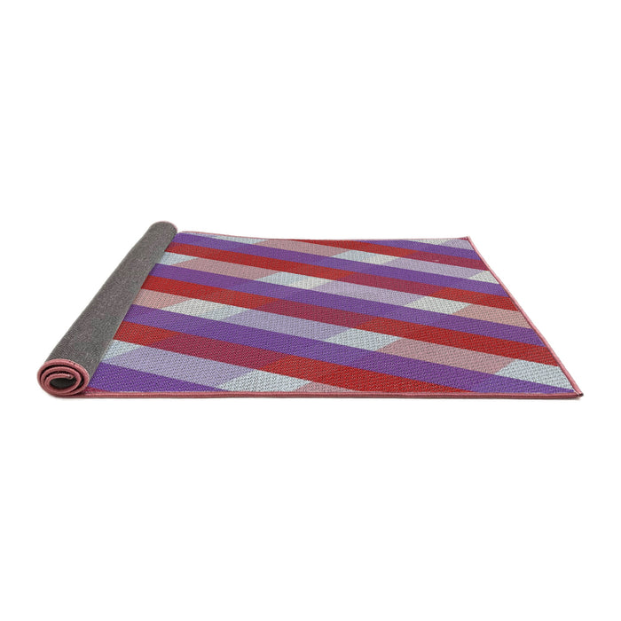 Thickness of Patterned Burnt Pink Novelty Rug, pat1557