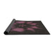 Thickness of Patterned Mauve Taupe Purple Novelty Rug, pat1564