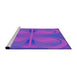 Serging Thickness of Machine Washable Transitional Purple Daffodil Purple Rug, wshpat1569