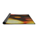 Thickness of Patterned Red Novelty Rug, pat157