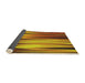 Thickness of Patterned Saffron Red Novelty Rug, pat1579