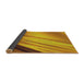Thickness of Patterned Mahogany Brown Novelty Rug, pat1580