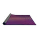 Thickness of Patterned Plum Purple Novelty Rug, pat1593