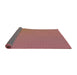 Thickness of Patterned Salmon Pink Novelty Rug, pat1594