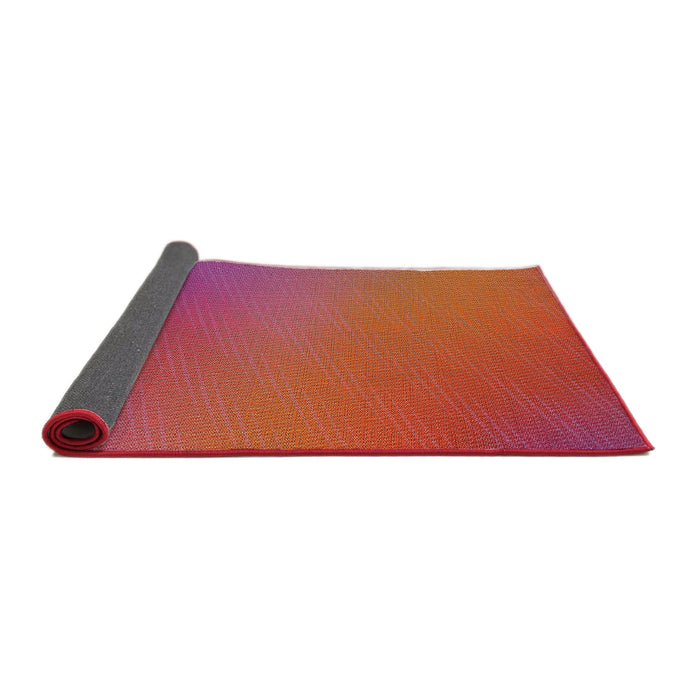 Thickness of Patterned Red Novelty Rug, pat161