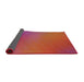 Thickness of Patterned Red Novelty Rug, pat161