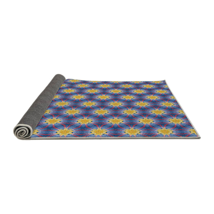 Thickness of Patterned Dark Gray Novelty Rug, pat1610