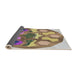 Thickness of Patterned Brown Novelty Rug, pat1613