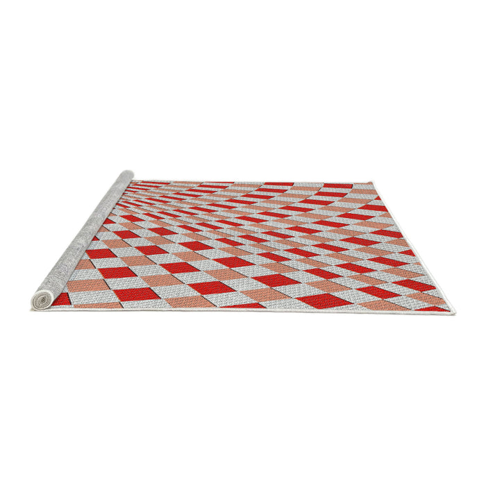 Serging Thickness of Patterned Dark White Beige Abstract Machine Washable Rug, wshpat1616