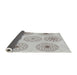 Thickness of Patterned Off-White Novelty Rug, pat1619