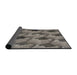 Thickness of Patterned Black Novelty Rug, pat162