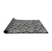 Thickness of Patterned Light Black Novelty Rug, pat1623