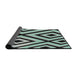 Thickness of Patterned Mint Green Novelty Rug, pat1634