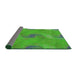 Thickness of Patterned Neon Green Modern Rug, pat1640