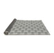 Thickness of Patterned Silver Gray Novelty Rug, pat1647