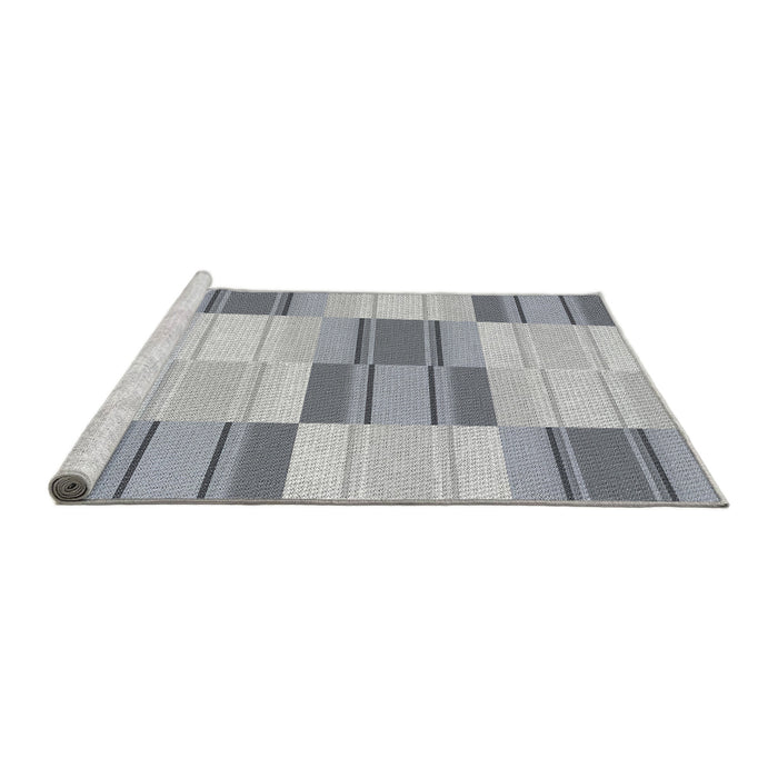 Serging Thickness of Machine Washable Transitional Gainsboro Gray Rug, wshpat1649