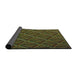Thickness of Patterned Red Novelty Rug, pat1659