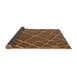Thickness of Patterned Saffron Red Novelty Rug, pat1660