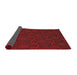 Thickness of Patterned Fire Brick Red Novelty Rug, pat1663