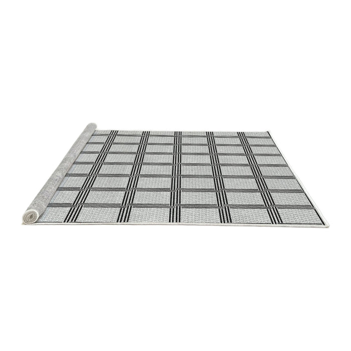 Serging Thickness of Patterned Off-White Abstract Machine Washable Rug, wshpat1670