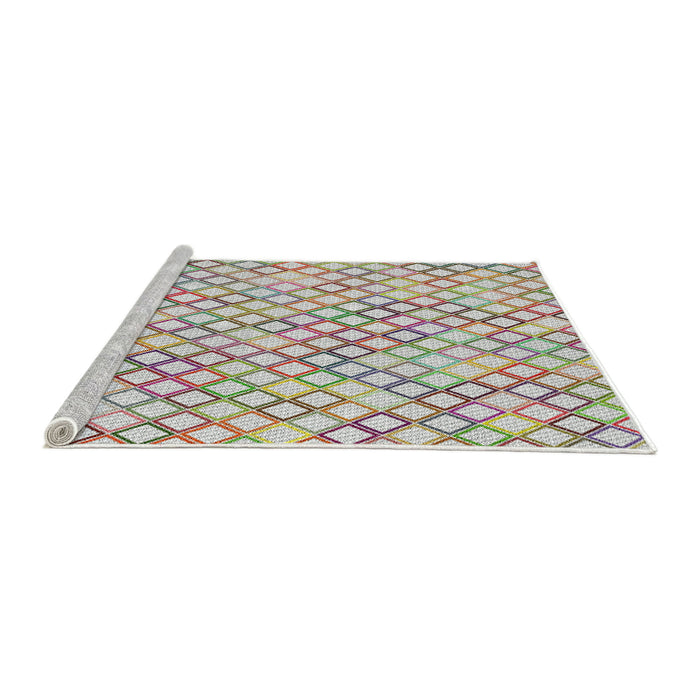 Serging Thickness of Machine Washable Transitional Dark Almond Brown Rug, wshpat1672