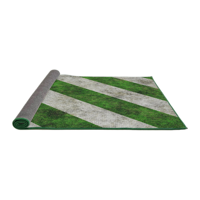 Thickness of Patterned Shamrock Green Novelty Rug, pat1677