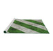 Serging Thickness of Machine Washable Transitional Shamrock Green Rug, wshpat1677