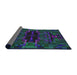 Thickness of Patterned Blue Novelty Rug, pat168