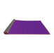 Thickness of Patterned Dark Violet Purple Novelty Rug, pat1680