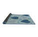 Thickness of Patterned Steel Blue Novelty Rug, pat1700