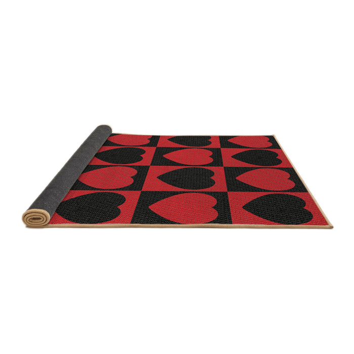 Thickness of Patterned Dark Brown Novelty Rug, pat1701