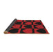 Thickness of Patterned Dark Brown Novelty Rug, pat1701