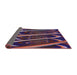 Thickness of Patterned Dark Purple Novelty Rug, pat1704