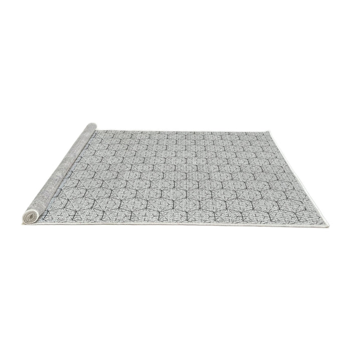 Serging Thickness of Patterned Off-White Abstract Machine Washable Rug, wshpat1709