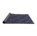 Thickness of Patterned Blue Novelty Rug, pat1712