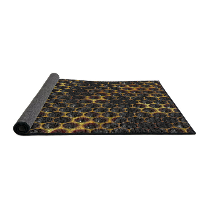 Thickness of Patterned Brown Novelty Rug, pat1716