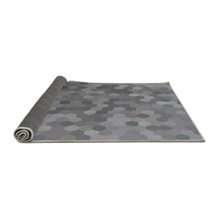 Thickness of Patterned Dark Gray Novelty Rug, pat1720