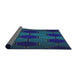 Thickness of Patterned Blue Ivy Blue Novelty Rug, pat1721