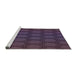 Serging Thickness of Patterned French Lilac Purple Abstract Machine Washable Rug, wshpat1722